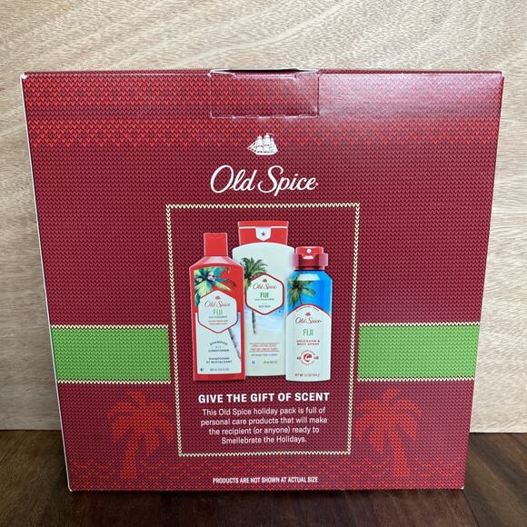 Old Spice Fiji 3pc Gift Set - 2in1 Shampoo Conditioner Body Wash Deodorant Spray - Picture 2 of 4